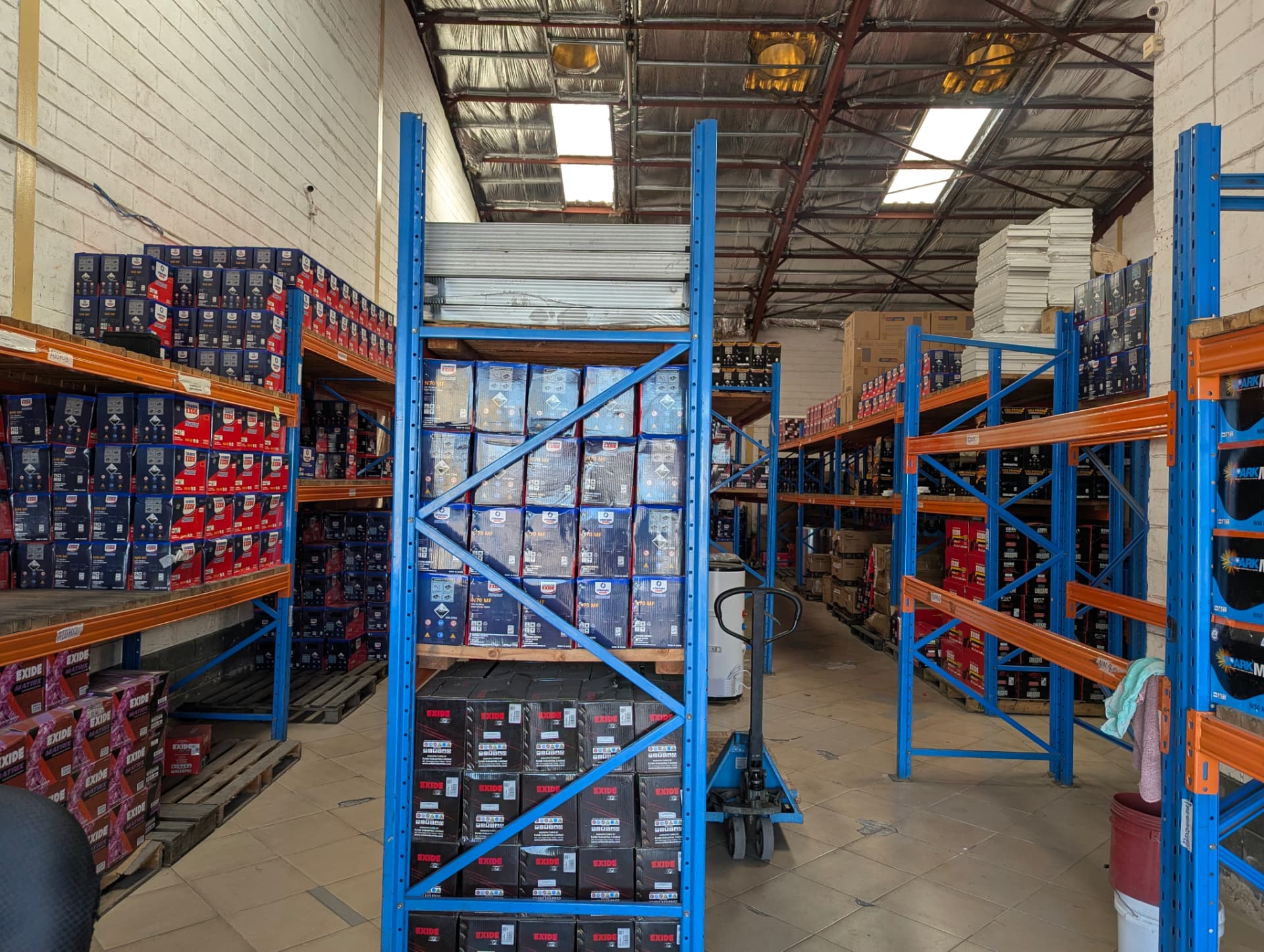 Chloride Exide batteries stocked in Widala warehouse